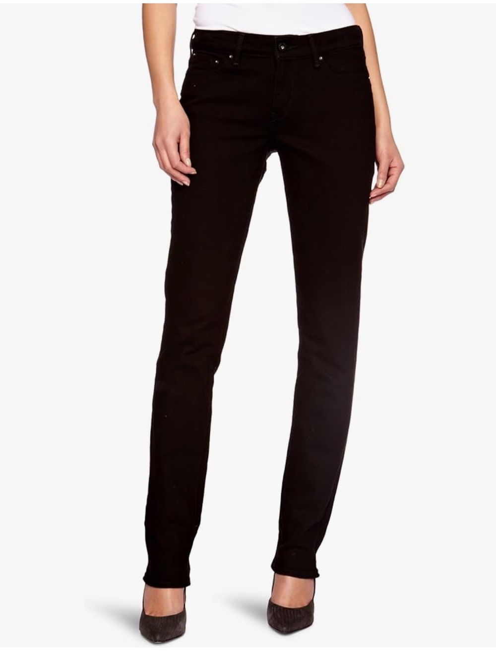 LEVI’S Slight Curve Slim Leg Jeans Black Classic Rise W30